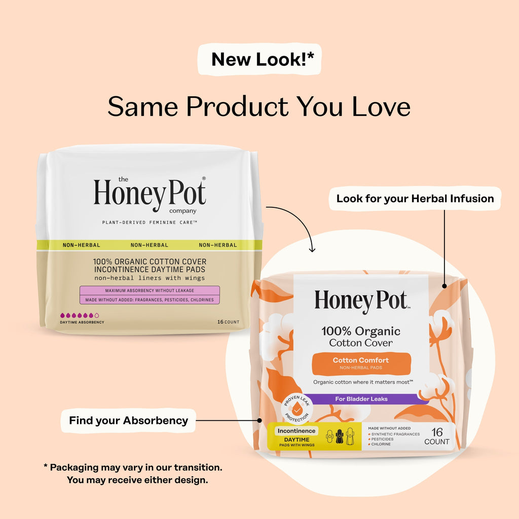 Incontinence 100% Organic Cotton Comfort Cover Daytime Pads (0E9H)