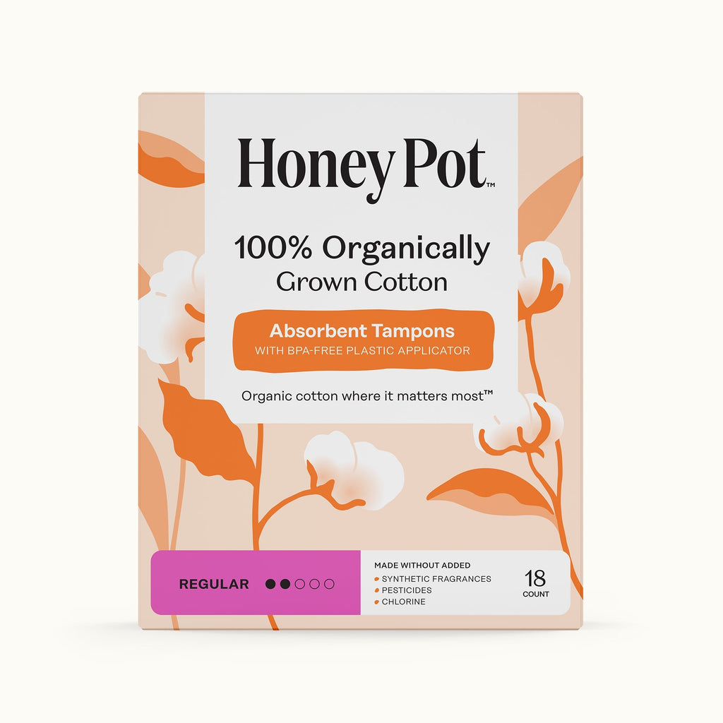 Regular 100% Organically Grown Cotton BPA Free Plastic Applicator Tampons (ET54)