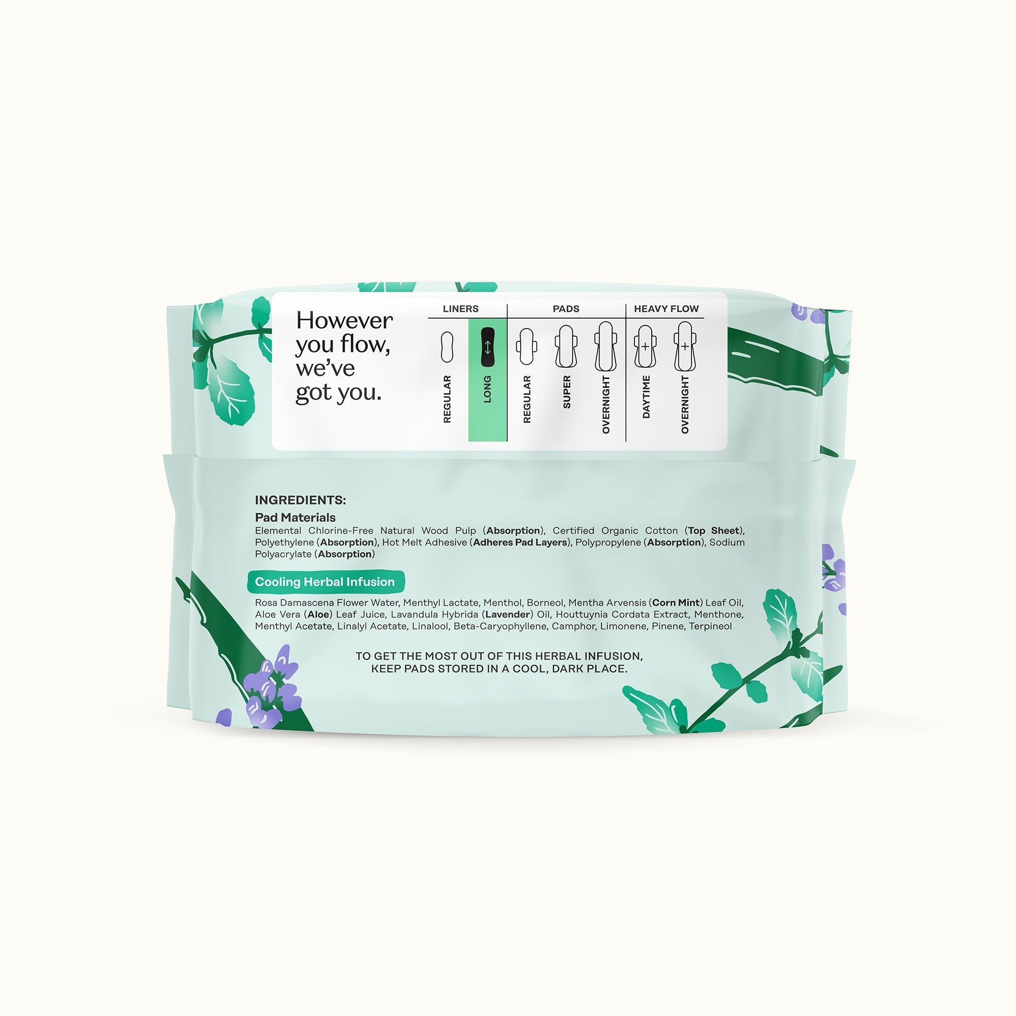Organic Cotton Cooling Herbal Infusion Long Liners (9B2Y)