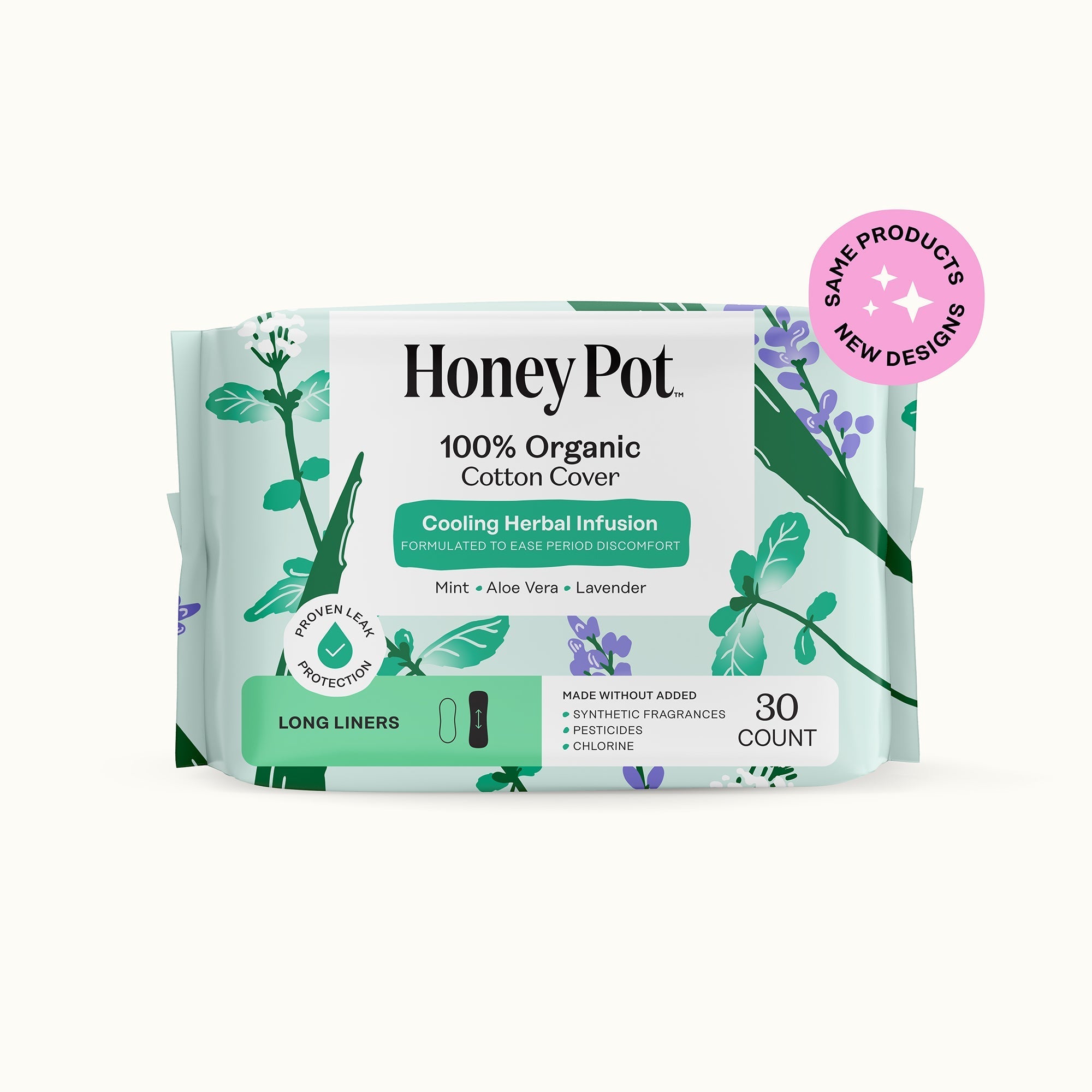 Organic Cotton Cooling Herbal Infusion Long Liners (9B2Y)