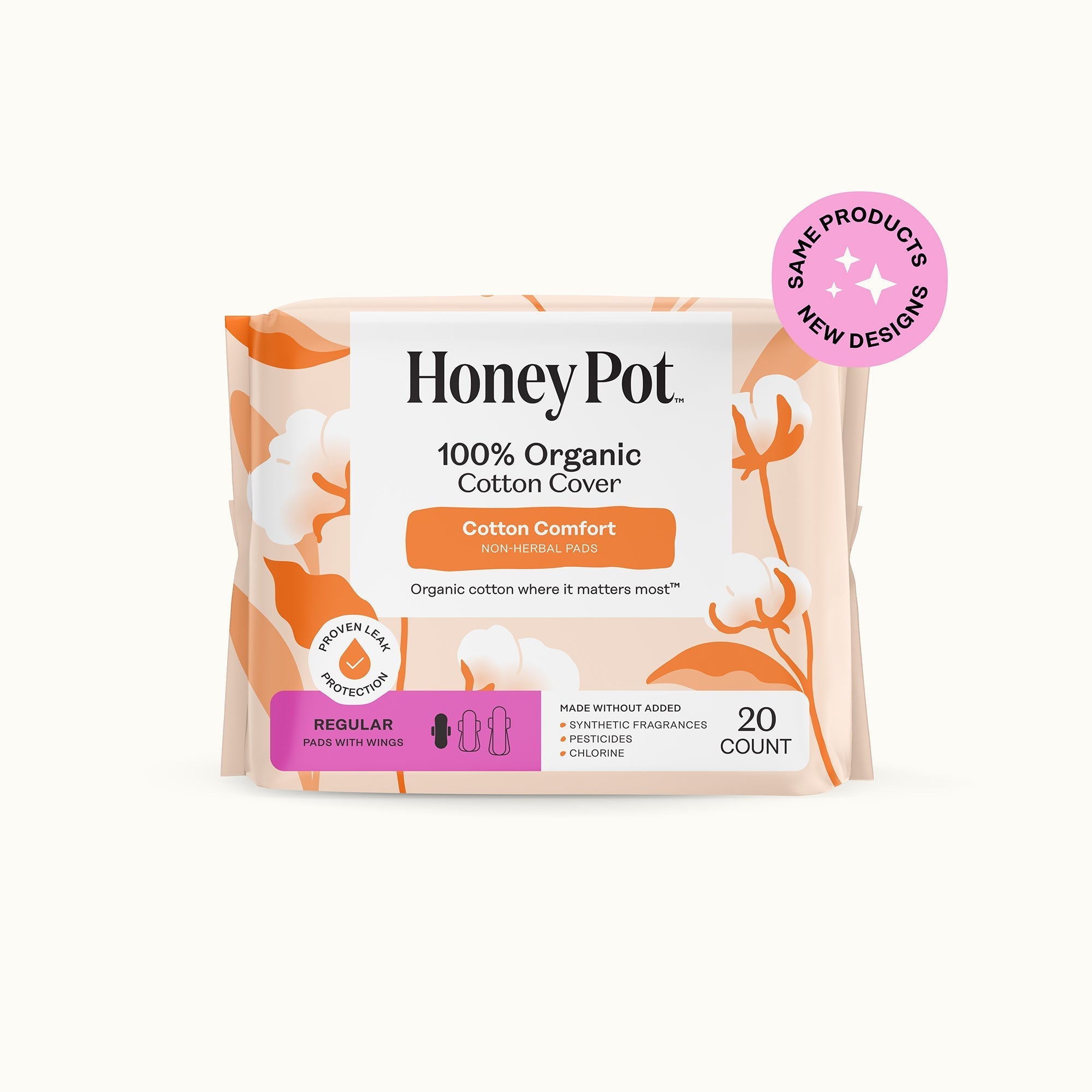 Organic Cotton Comfort Cover Regular Pads (K47I)