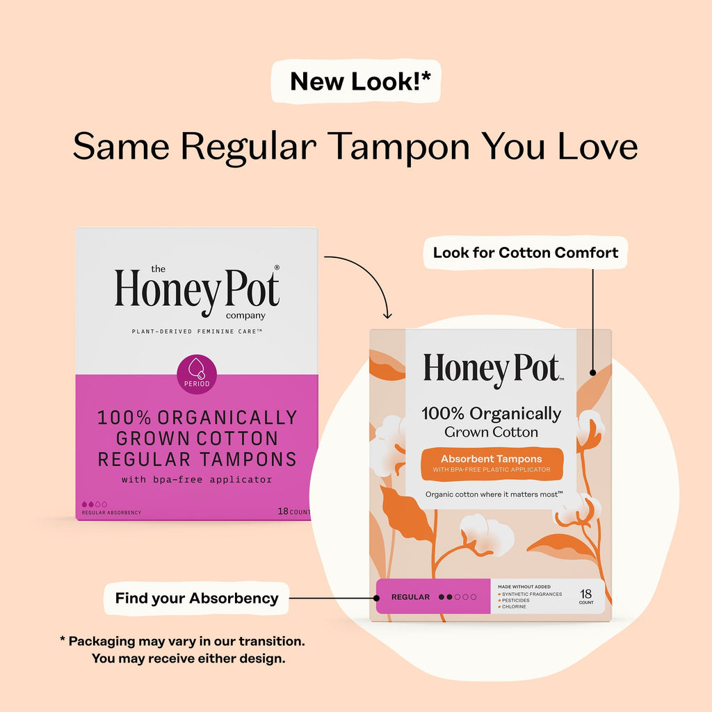 Regular 100% Organically Grown Cotton BPA Free Plastic Applicator Tampons (ET54)