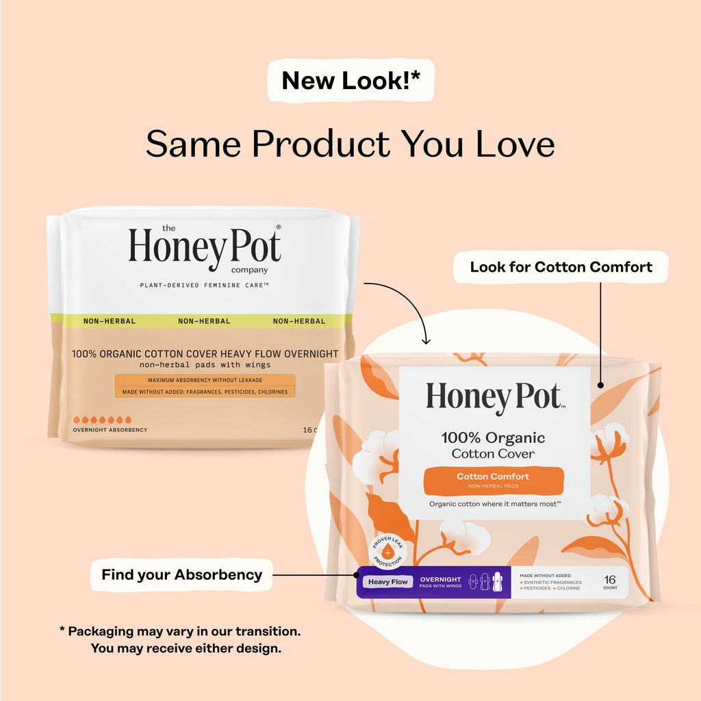 Organic Cotton Comfort Cover Heavy Flow Overnight Pads (MLR4)