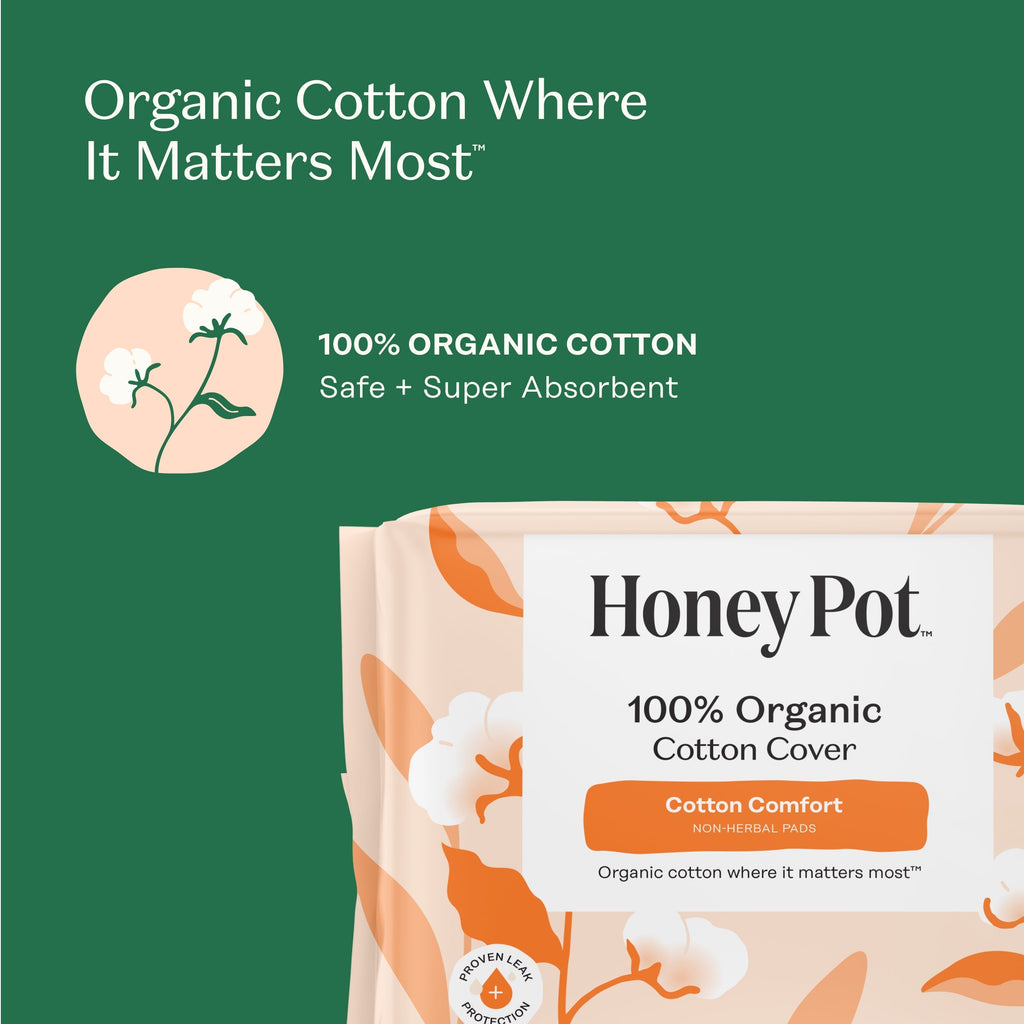 Organic Cotton Comfort Cover Heavy Flow Overnight Pads (MLR4)