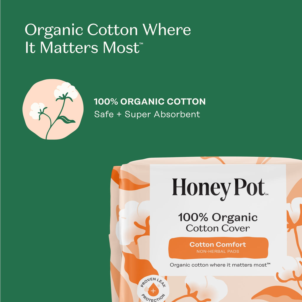 Organic Cotton Comfort Cover Heavy Flow Daytime Pads (JSOE)