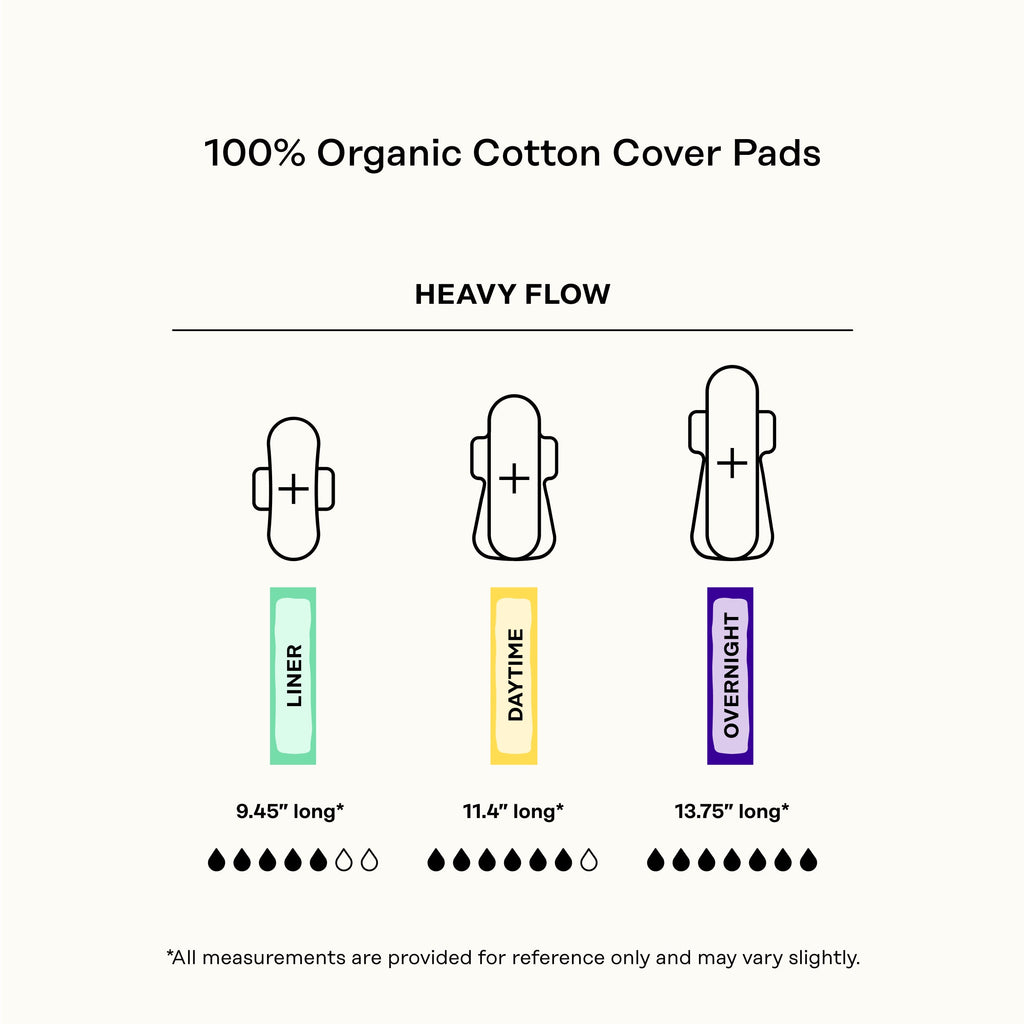 Organic Cotton Cover Cooling Herbal Infusion Heavy Flow Daytime Pads (JK32)