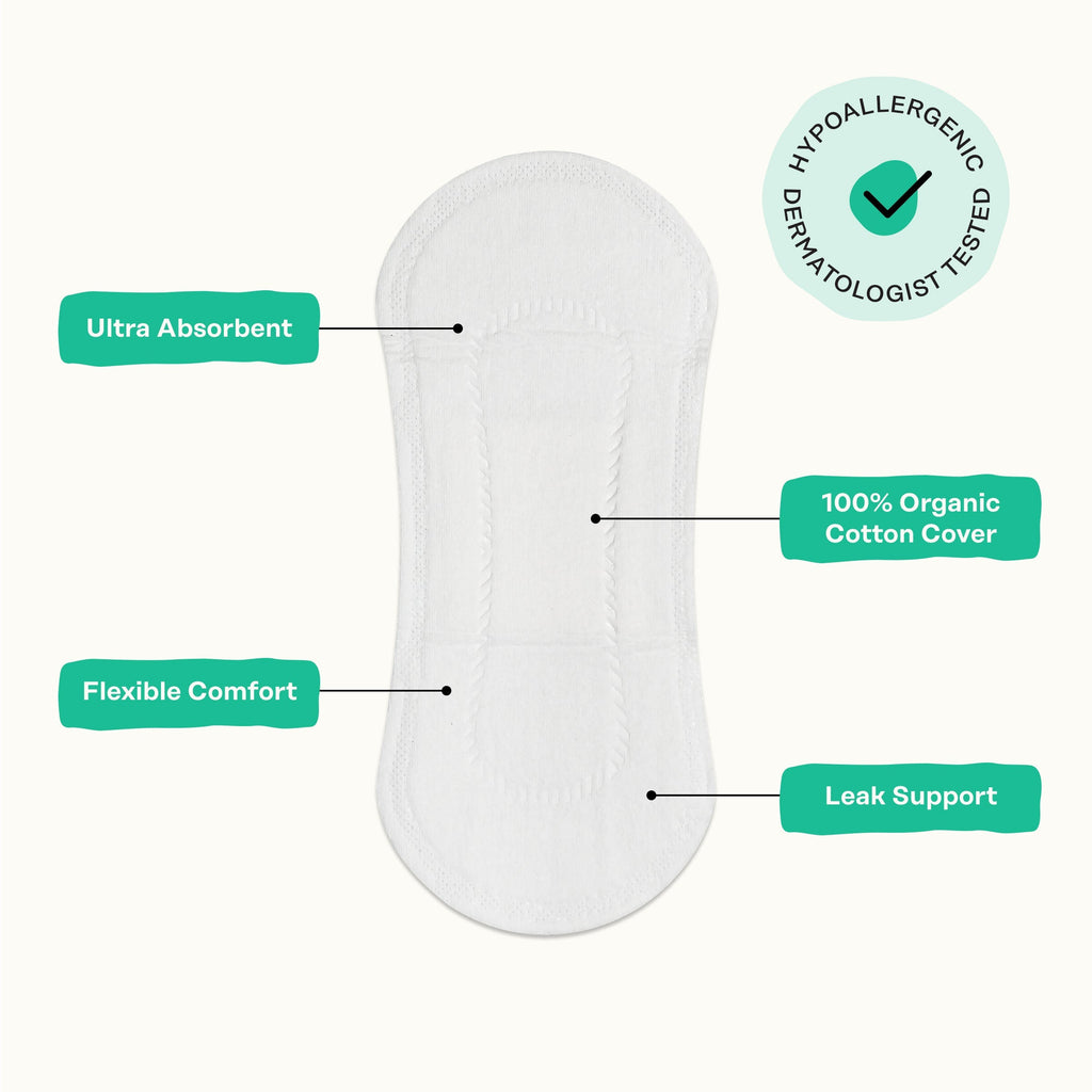 Organic Cotton Cover Cooling Herbal Infusion Regular Liners (WWR2)