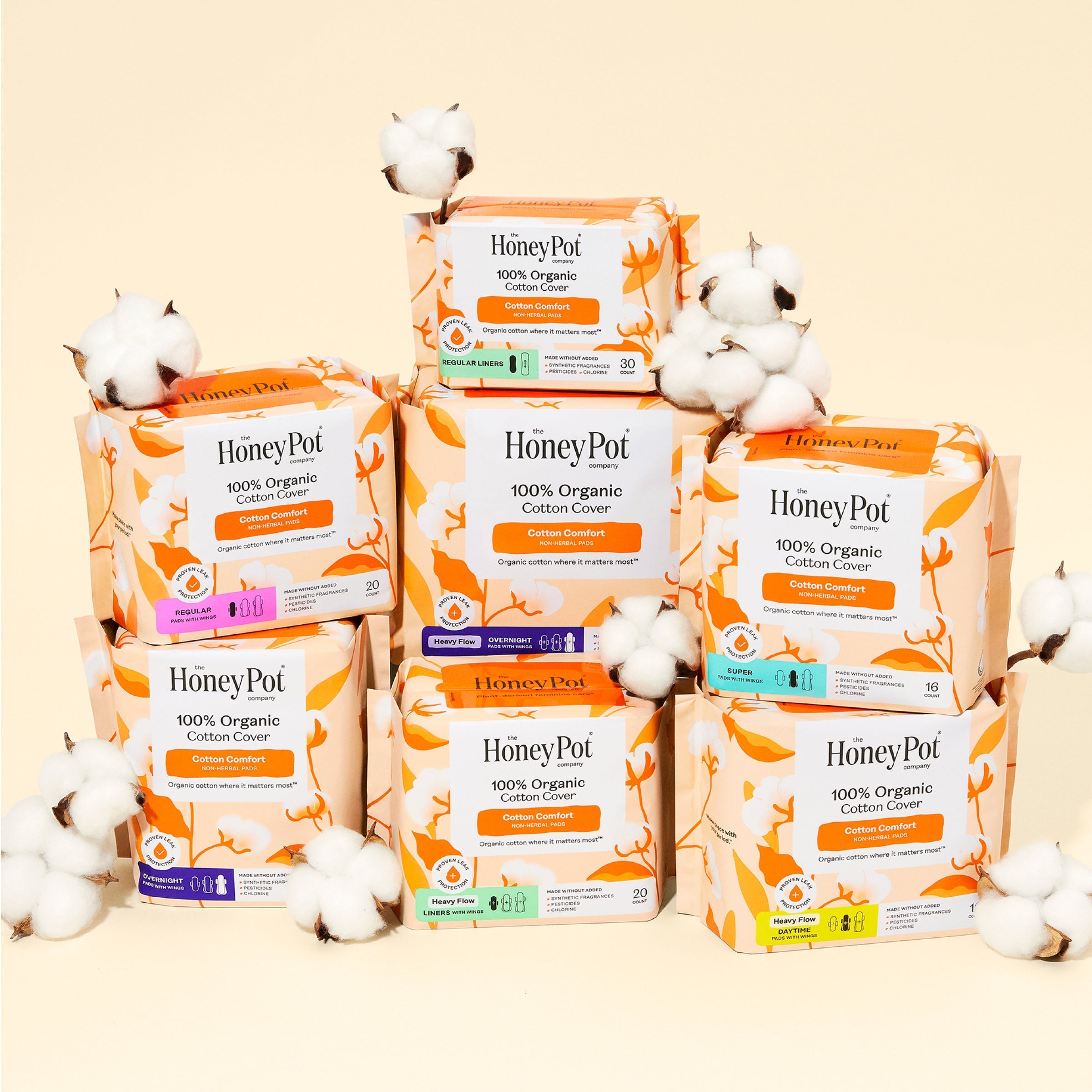 Organic Cotton Comfort Cover Regular Pads (K47I)