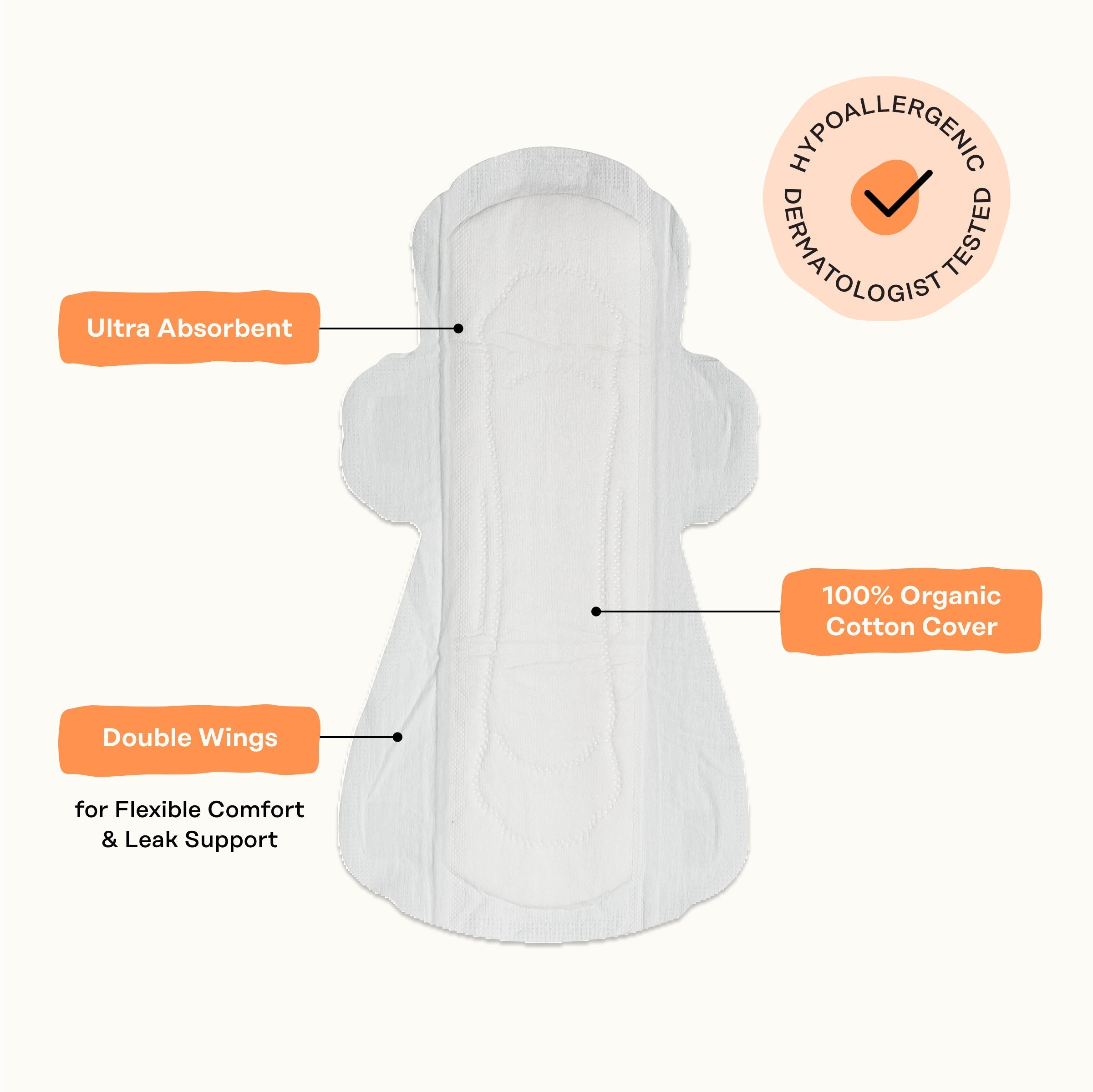 Organic Cotton Comfort Cover Super Pads (OQI6)