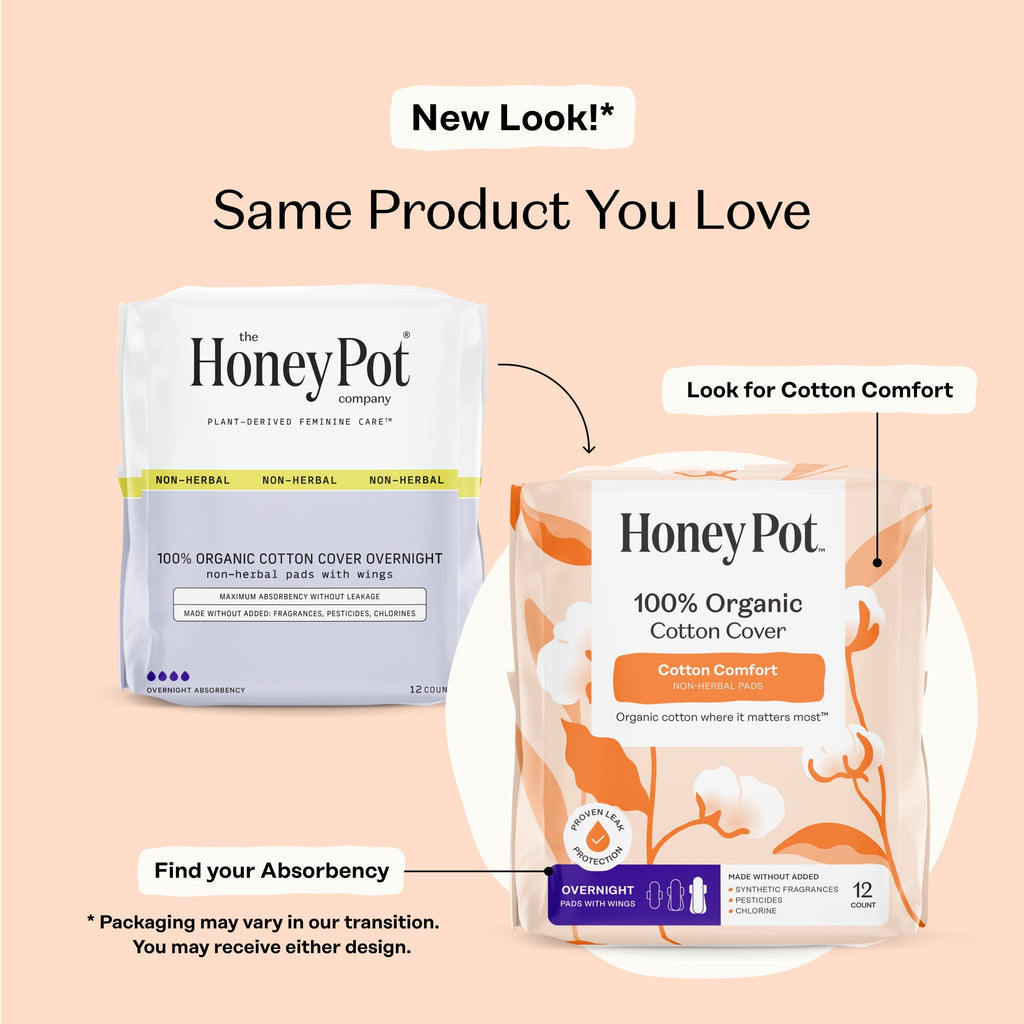 Organic Cotton Comfort Cover Overnight Pads (C77U)