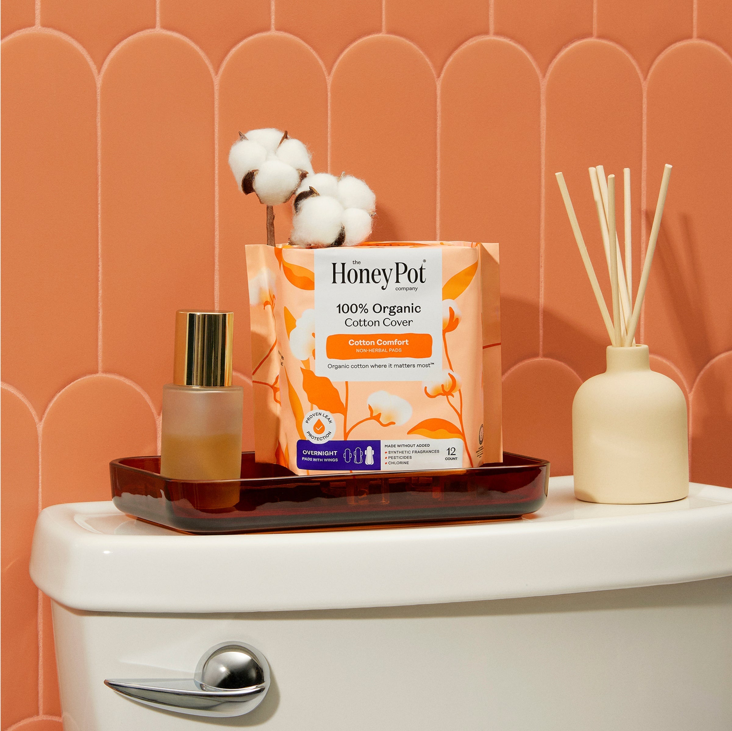 Organic Cotton Comfort Cover Overnight Pads (C77U)