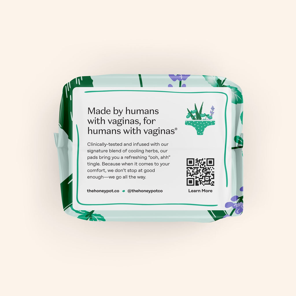 Organic Cotton Cover Cooling Herbal Infusion Heavy Flow Daytime Pads (JK32)
