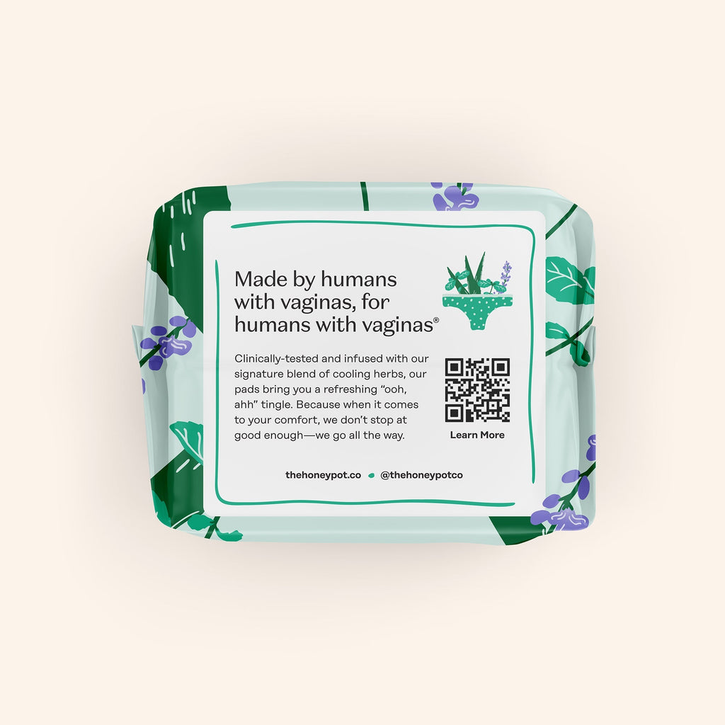 Organic Cotton Cover Cooling Herbal Infusion Heavy Flow Overnight Pads (BSF8)