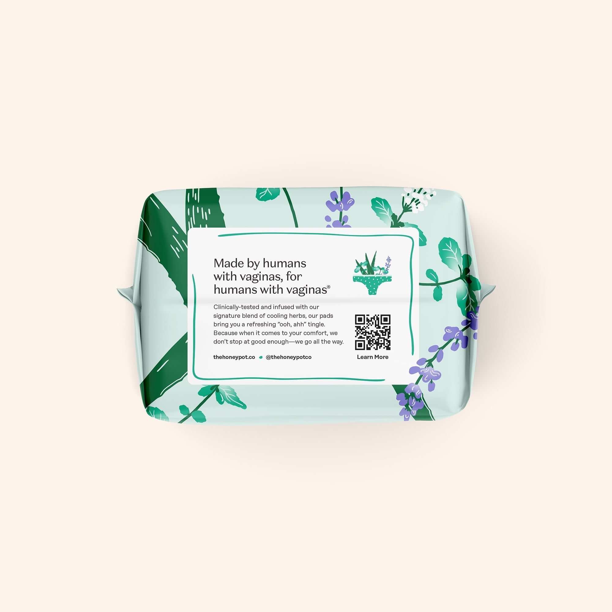 Organic Cotton Cover Cooling Herbal Infusion Regular Pads (XTV9)