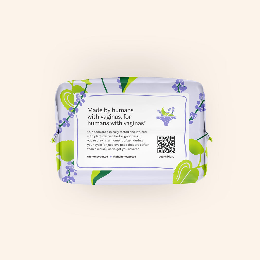 Organic Cotton Cover Calming Herbal Infusion Super Pads With Wings (Q306)