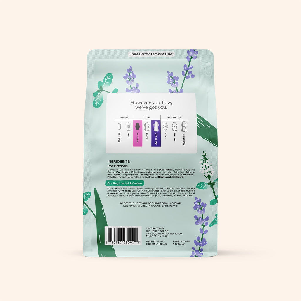 Organic Cotton Cover Cooling Regular Overnight Duo Pads (QS0Z)