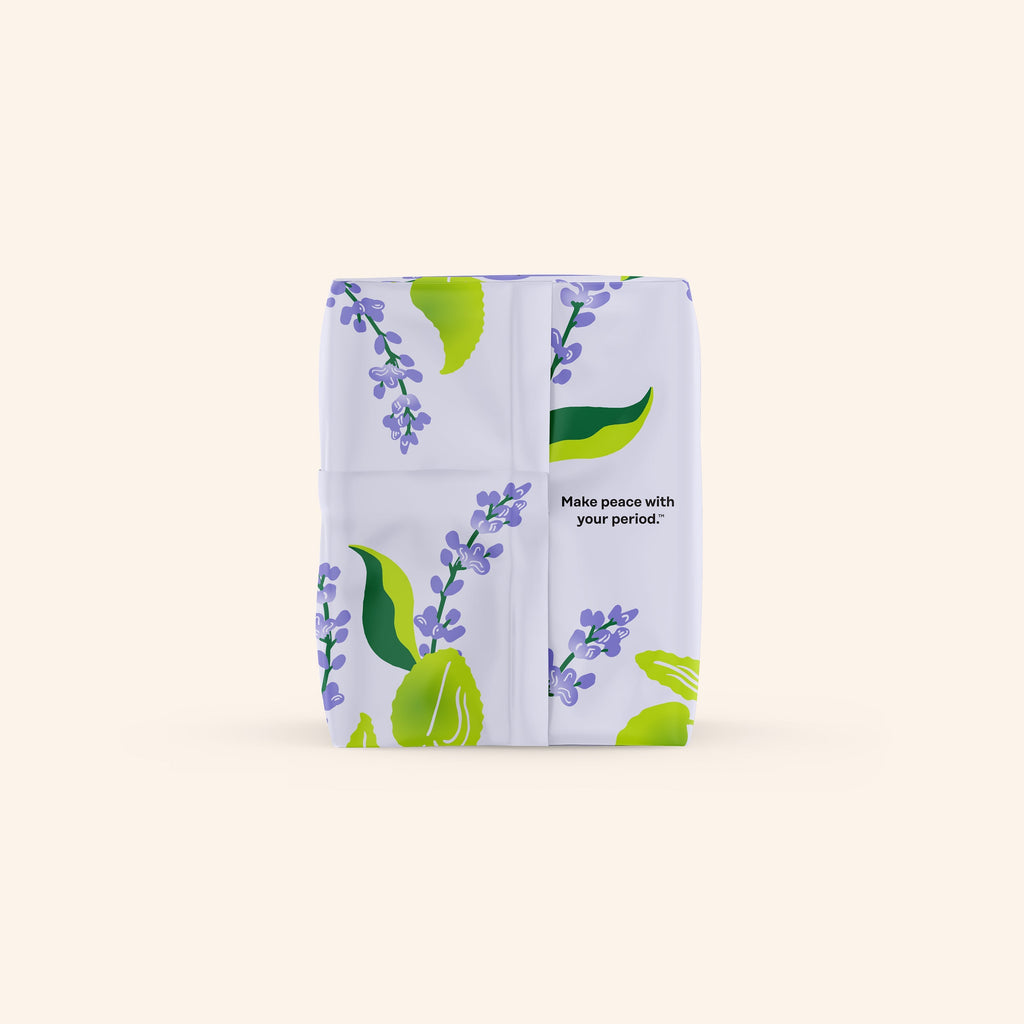 Organic Cotton Cover Calming Herbal Infusion Super Pads With Wings (Q306)