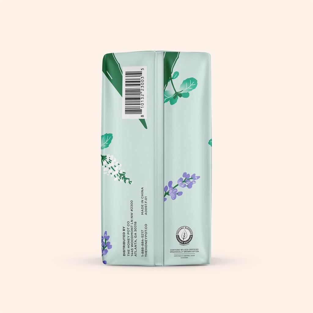 Organic Cotton Cooling Herbal Infusion Regular Liners — Medium Pack (F044)