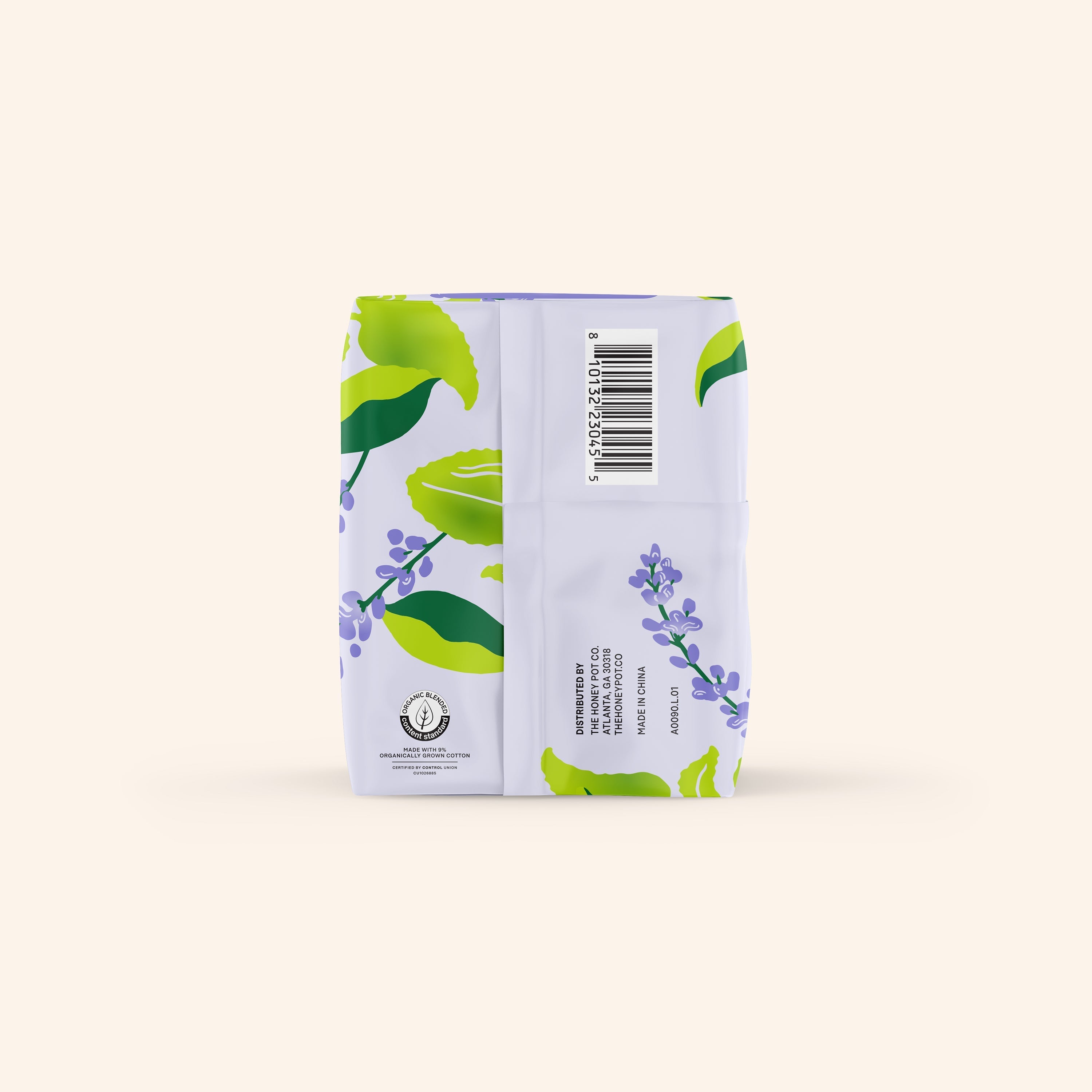Organic Cotton Cover Calming Herbal Infusion Super Pads With Wings (Q306)