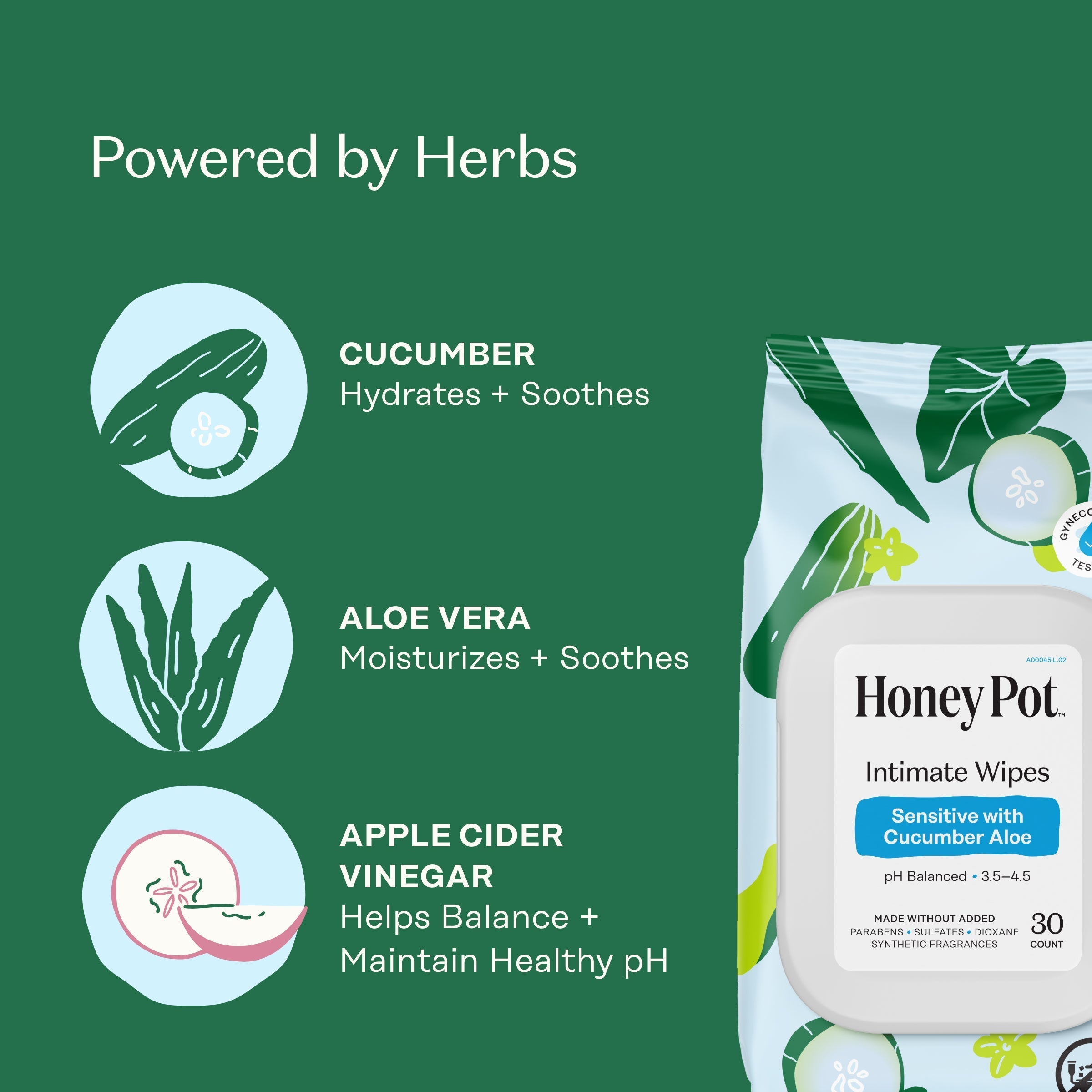 Sensitive with Cucumber Aloe Intimate Wipes (MVEX)