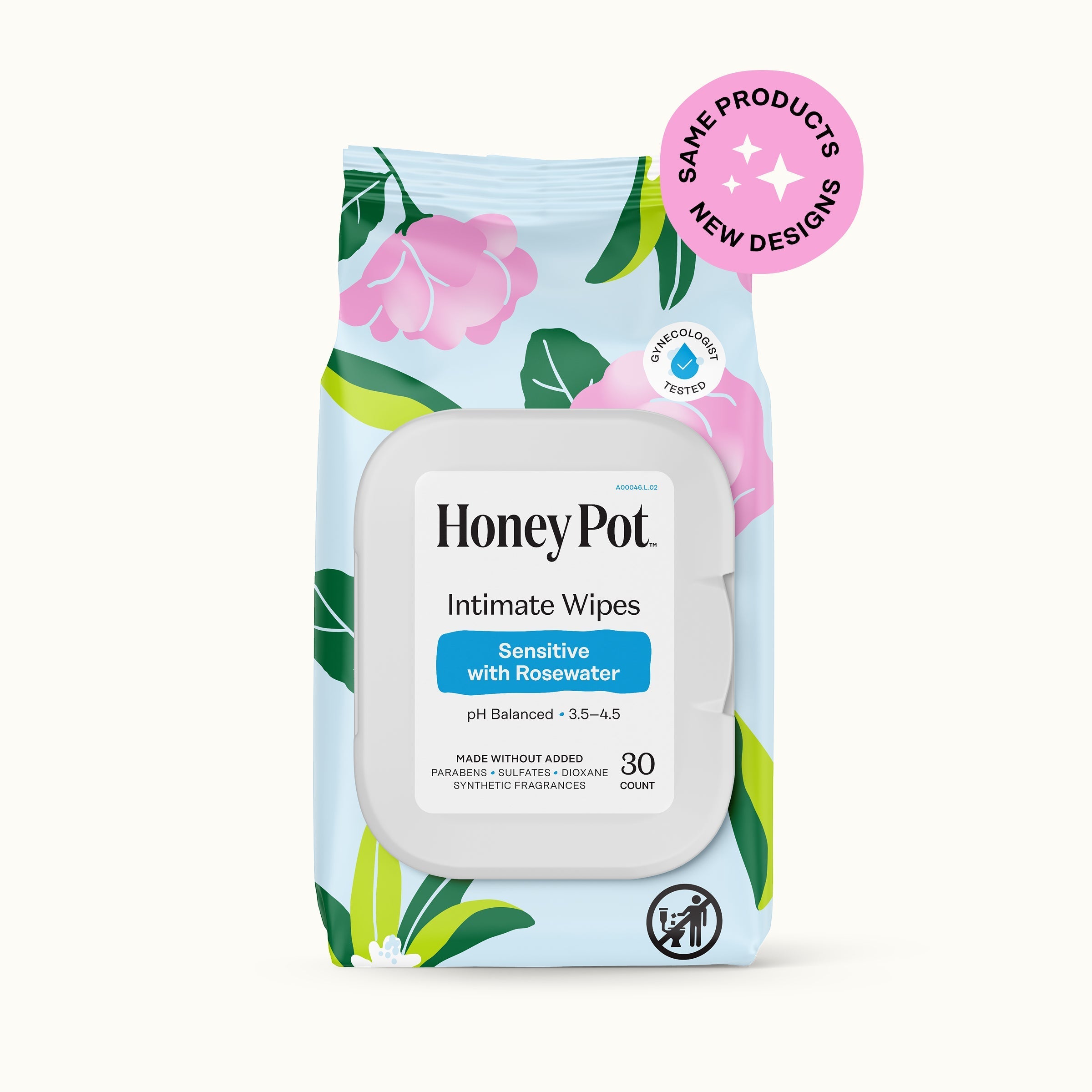 Sensitive with Rosewater Intimate Wipes (GJ17)