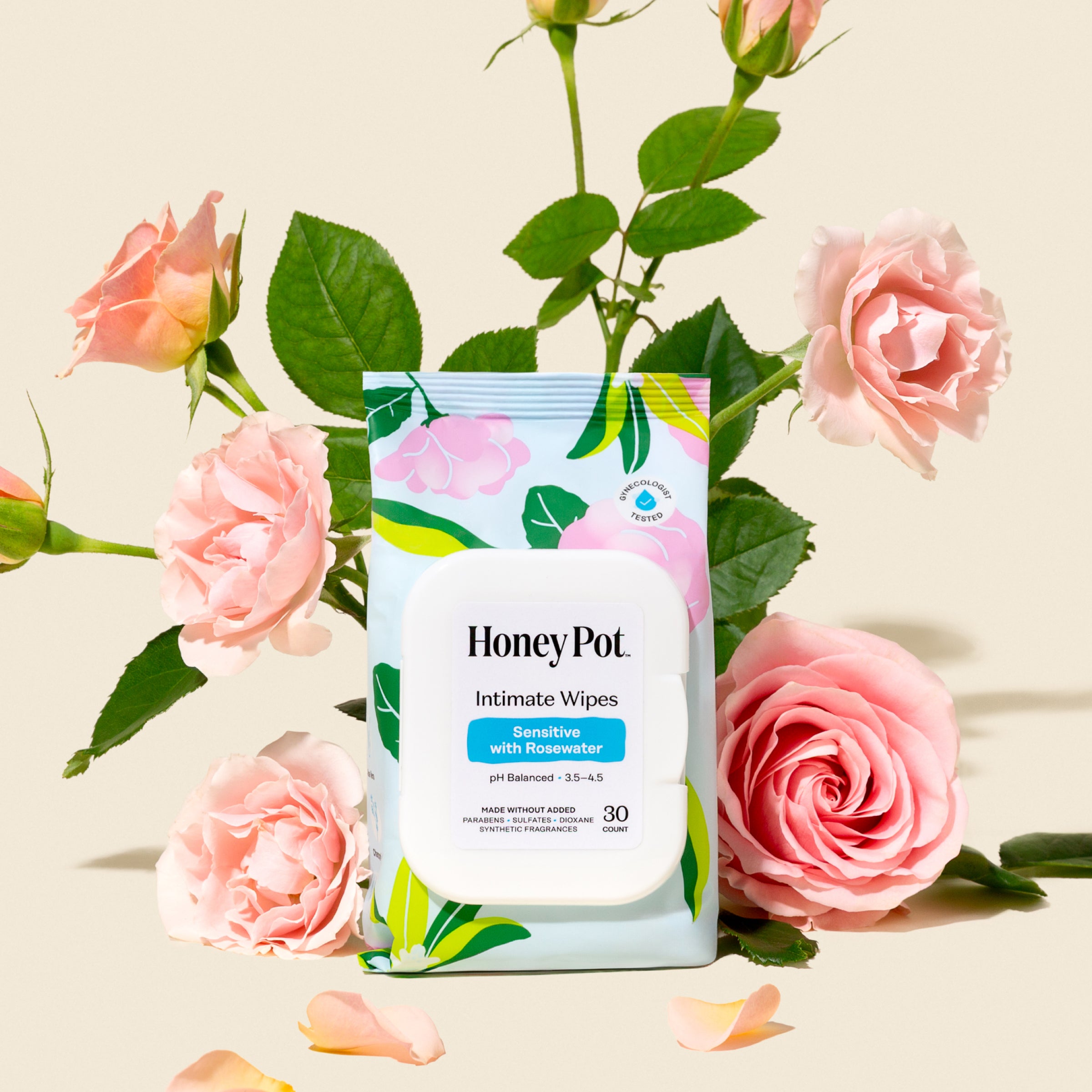 Sensitive with Rosewater Intimate Wipes (GJ17)