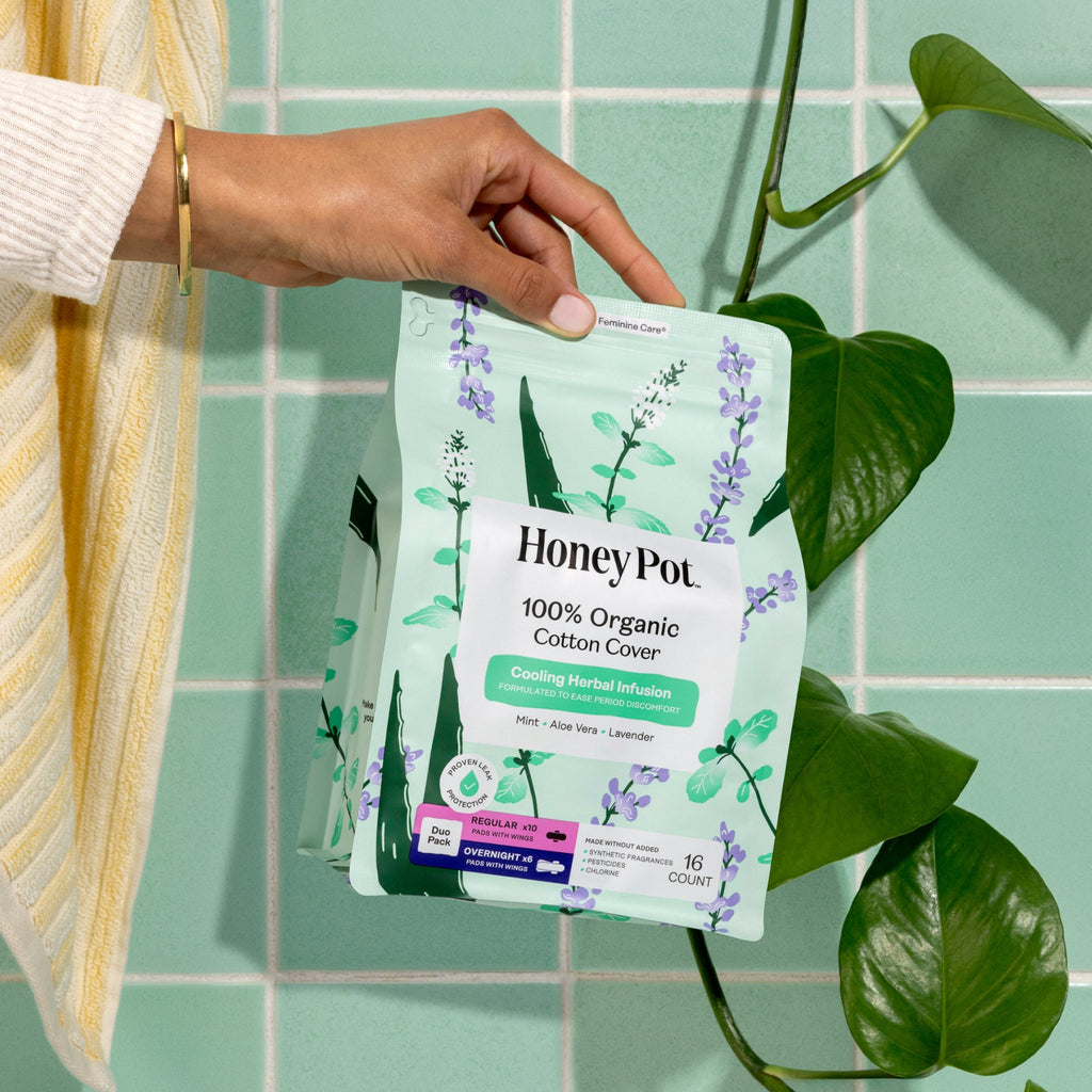 Organic Cotton Cover Cooling Regular Overnight Duo Pads (QS0Z)