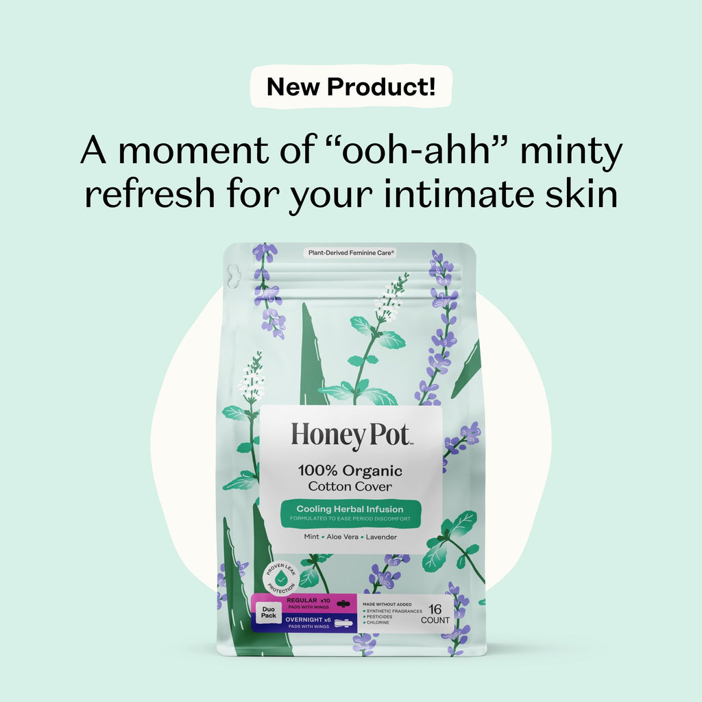 Organic Cotton Cover Cooling Regular Overnight Duo Pads (QS0Z)