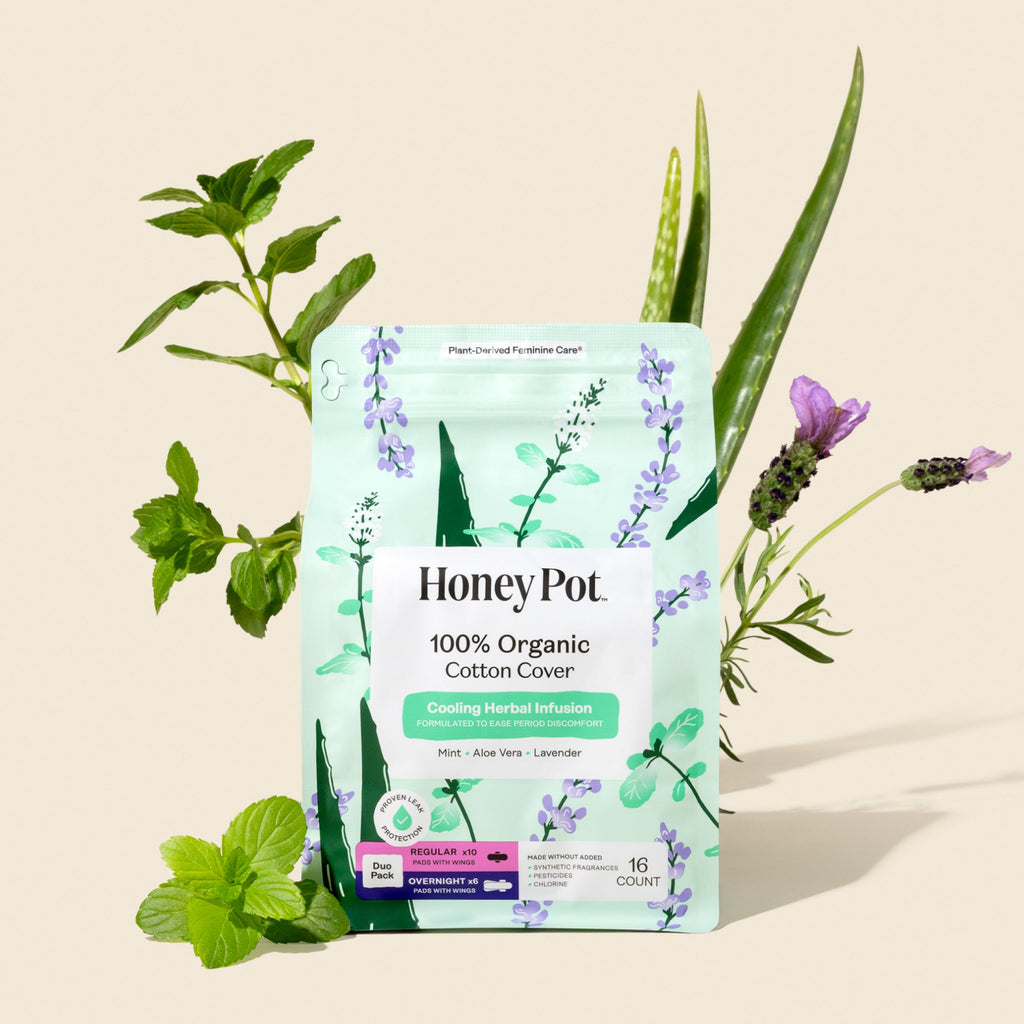 Organic Cotton Cover Cooling Regular Overnight Duo Pads (QS0Z)