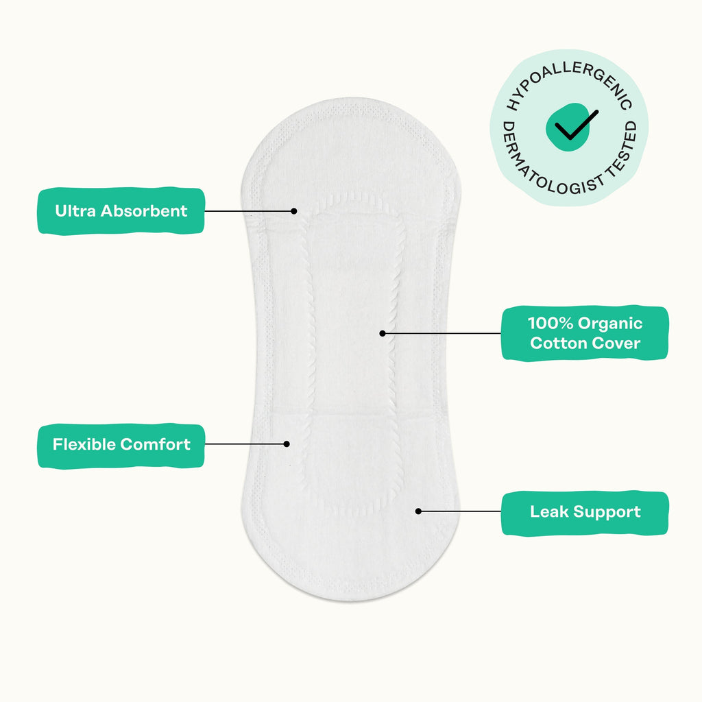 Organic Cotton Cooling Herbal Infusion Regular Liners — Medium Pack (F044)