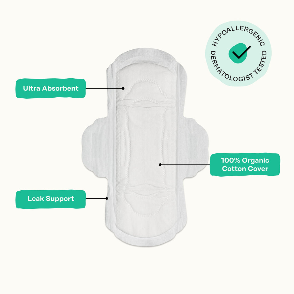 Organic Cotton Cooling Herbal Infusion Regular Pads — Medium Pack (JC4C)