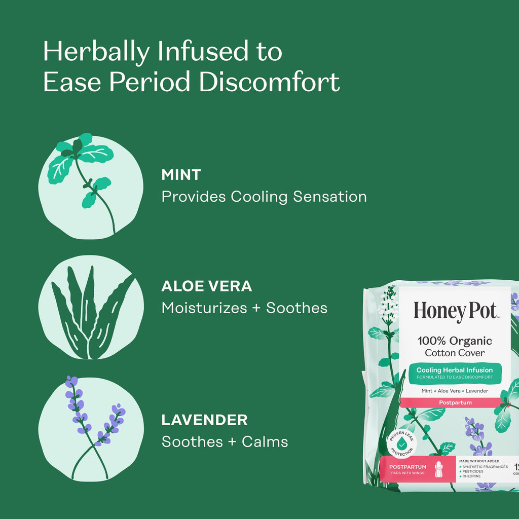 Organic Cotton Cover Post-Partum Pads (6N1O)
