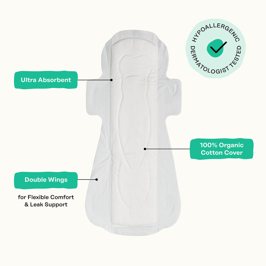 Organic Cotton Cover Post-Partum Pads (6N1O)
