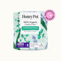 Organic Cotton Cover Cooling Herbal Infusion Heavy Flow Overnight Pads (BSF8)