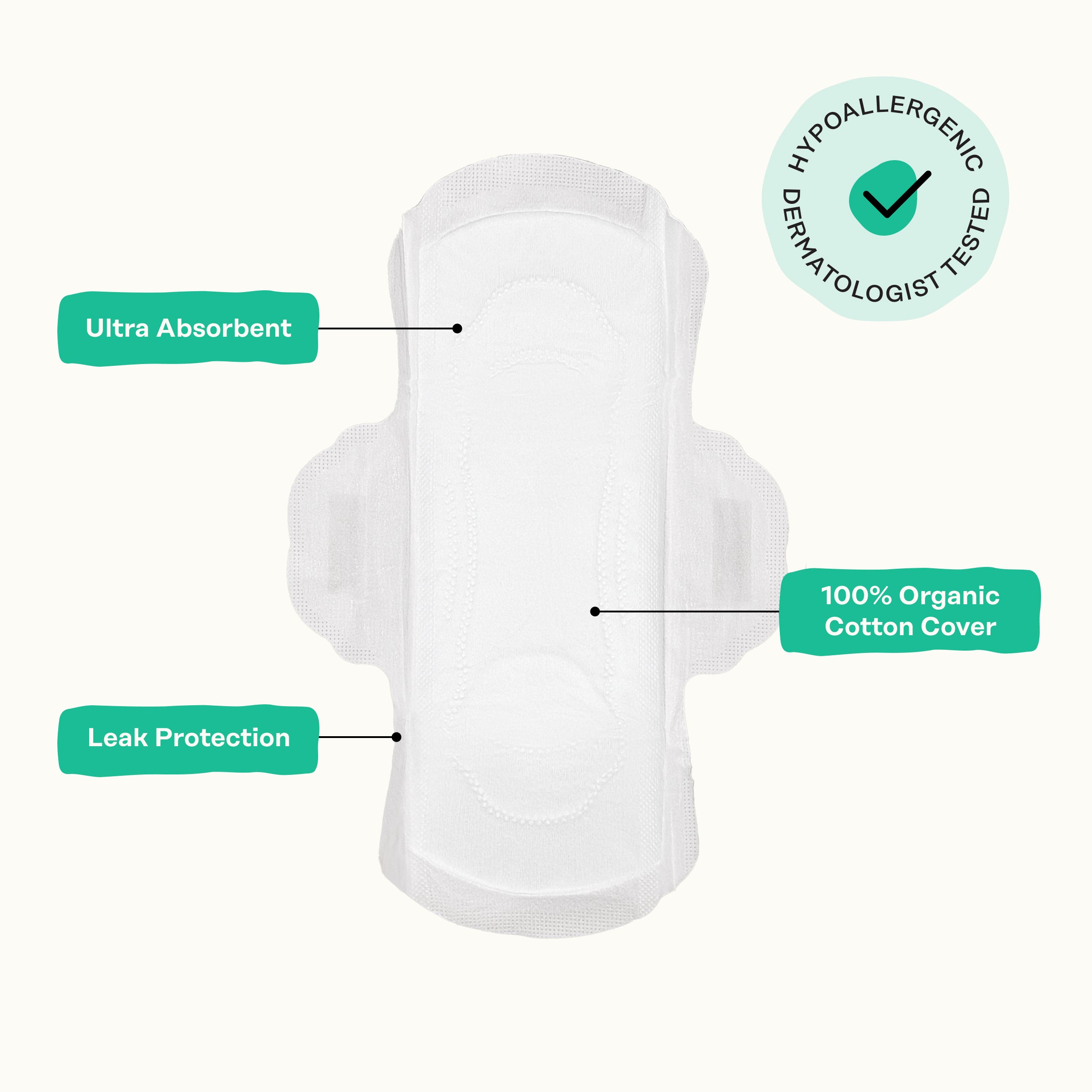 Incontinence Cooling Herbal Infusion 100% Organic Cotton Cover Liners (5IUL)