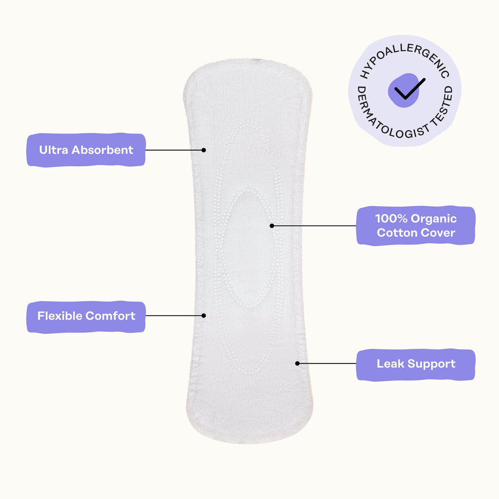 Organic Cotton Cover Calming Herbal Infusion Long Liners (4PLC)